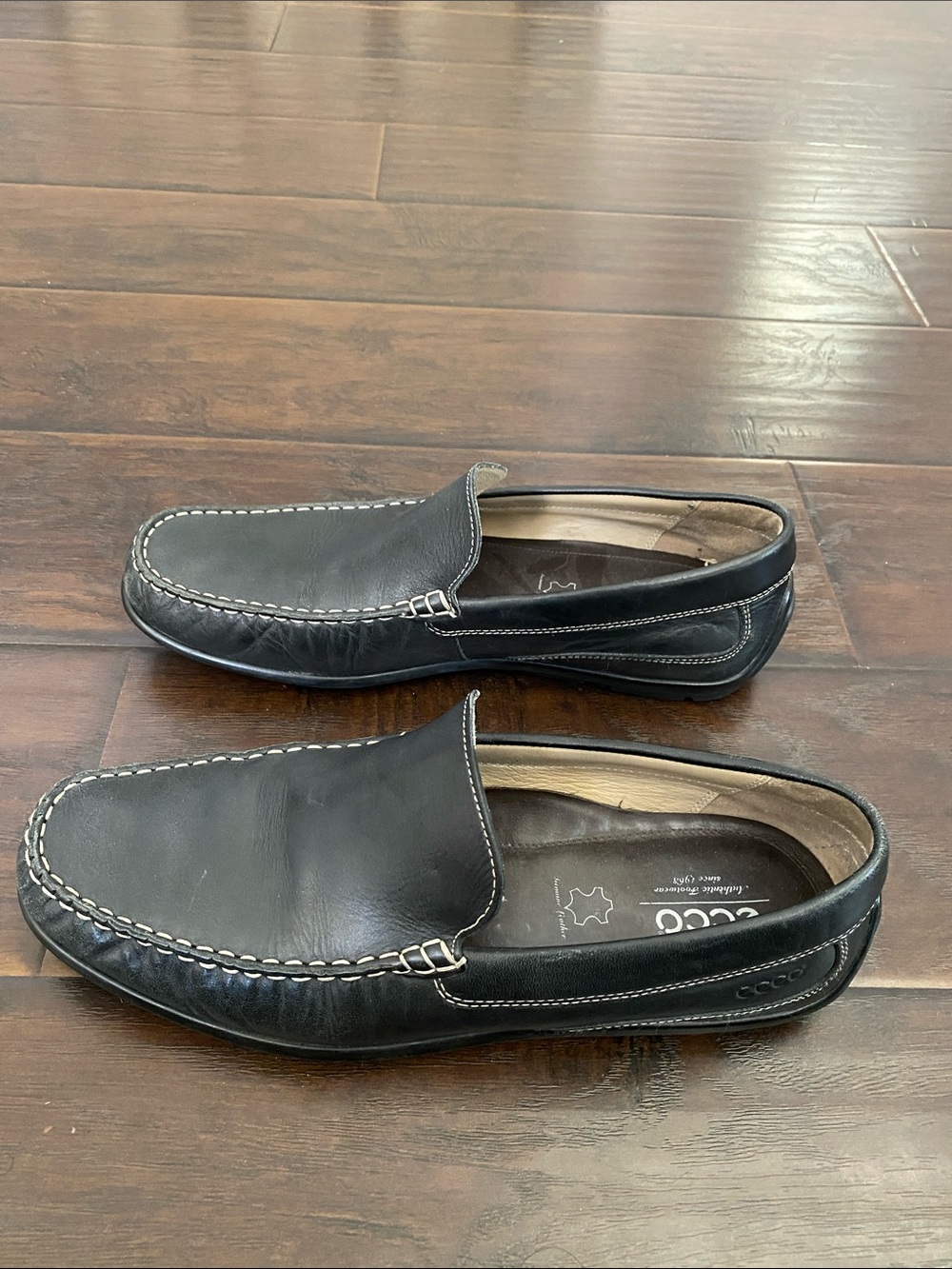 Ecco leather upper black loafer men’s size 11.5